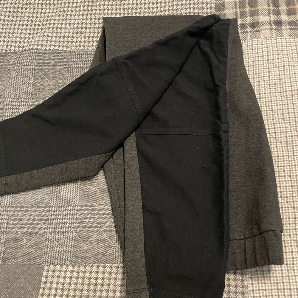 Ladies tights Lou grey heavyweight large gray and black